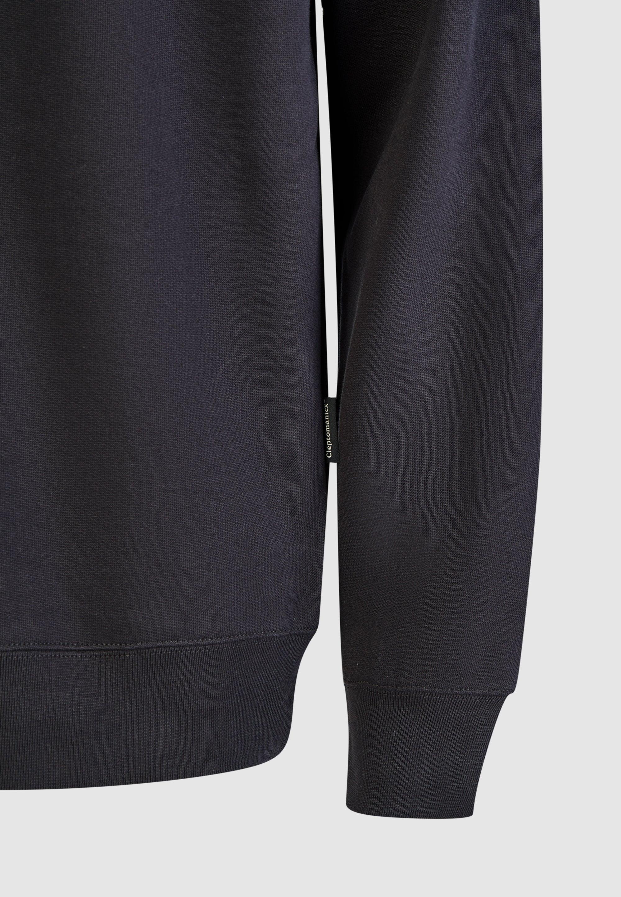 Cleptomanicx Ligule Classic Quarter Zig Pullover Herren schwarz 